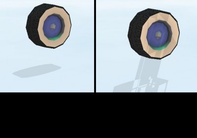on the left no artifcat, on the right we can see the shadow artifacts when the camera near clip collides with the shadow volume