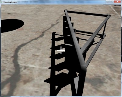 Black shadow with directional light