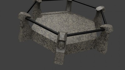 Blender render of the pedestal asset
