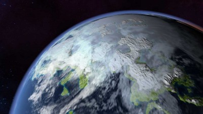 A snapshot of an Early implementation of a  polar region.
