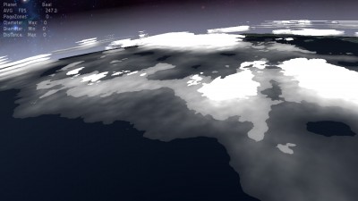 Closer view of the cloud data.